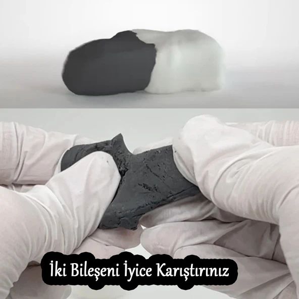 Güçlü Epoksi Macun Yapıştırıcı Hamur Metal Plastik Seramik Çelik Yapıştır Doldurur Boyanabilir 40 Gr - 2
