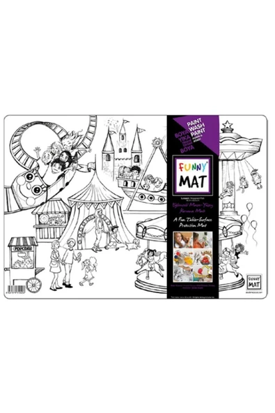 KUZGUN ONLİNE SHOP Funny Mat- Lunapark - 33,5x48cm