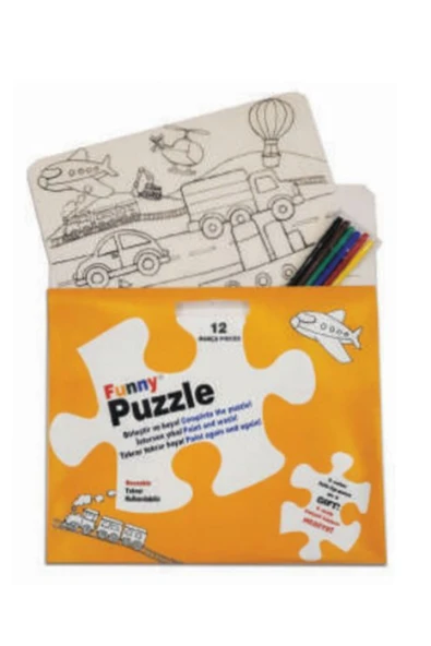 KUZGUN ONLİNE SHOP Funny Mat Puzzle - Taşıtlar 30x40cm