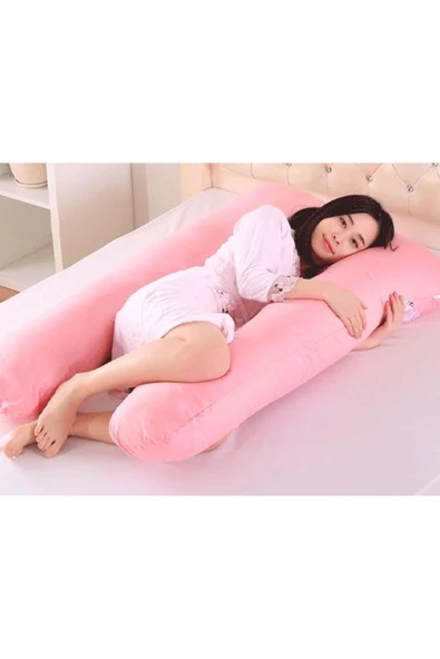 KUZGUN ONLİNE SHOP 5 Farklı Bölge Destekli Hamile Yastığı ( Pembe )