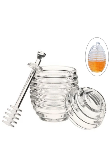 KUZGUN ONLİNE SHOP Bal Kavanozu Helezon Bal Kaşığı