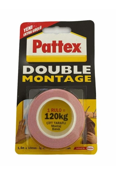 KUZGUN ONLİNE SHOP Pattex Double Montage Çift Taraflı Bant 120 kg