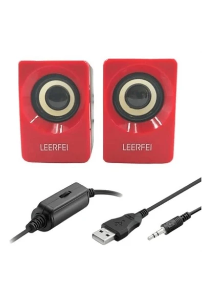 KUZGUN ONLİNE SHOP N62 1+1 Multimedia Usb Ve Jacklı Mini Hoparlör Yüksek Stereo Ses Sistemi ( Lisinya )