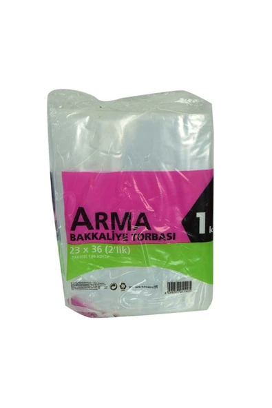 KUZGUN ONLİNE SHOP Naylon Torba Arma Şeffaf Bakkaliye Kuruyemiş Şeker Torbası 23x36 (2 lik ) Takribi 190 Adet 1000 Gr