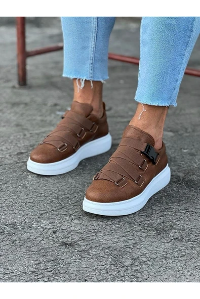 KUZGUN ONLİNE SHOP Taba Erkek Yüksek Taban Ayakkabı