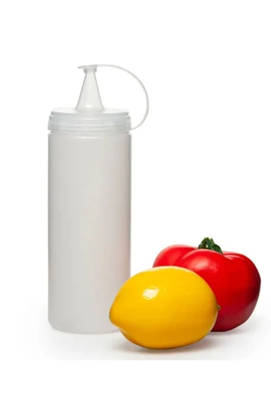 KUZGUN ONLİNE SHOP Şeffaf Sos Şişesi - 400 ML (3 Adet )