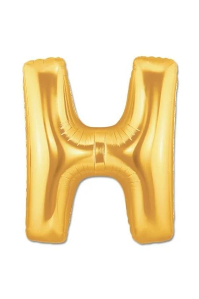 KUZGUN ONLİNE SHOP H Harf Folyo Balon Altın Renk 40 inç