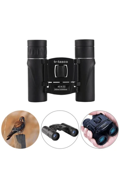 KUZGUN ONLİNE SHOP Tr- 40x22 Cepte Taşımalı Kauçuk Kaplamalı Mini Dürbün 1000m/36m ( Lisinya )