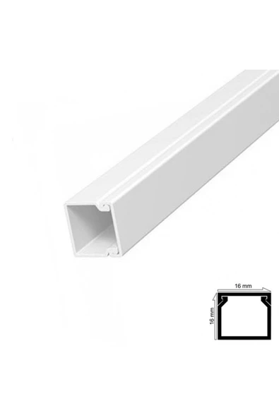 KUZGUN ONLİNE SHOP Kablo Kanalı 16x16 mm 2 Metre Yapışkanlı Bantlı 6 Adet - 1