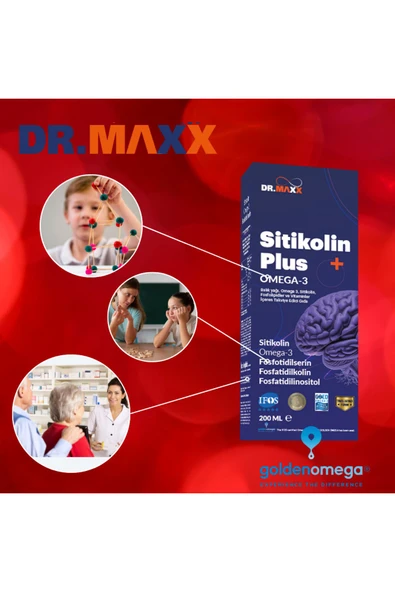 DR. MAXX FOR YOUR HEALTH Dr. Maxx Sitikolin Plus Omega 3, DHA, EPA, Fosfatidilserin, Fosfatidilkolin Balık Yağı 200 ml - 3