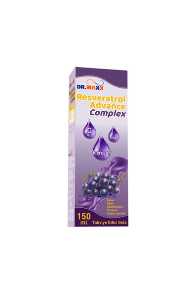 DR. MAXX FOR YOUR HEALTH Dr. Maxx Resveratrol Advance Complex – C Vitamini, Çinko, Quercetin İçeren Takviye (150 ml)