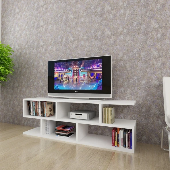 Kelebek Tv Sehpası Beyaz - Resim 4