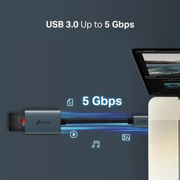 TP-LINK UA430 USB 3.0 Type-A'dan SD ve microSD 3.0 Kart Okuyucu - 6