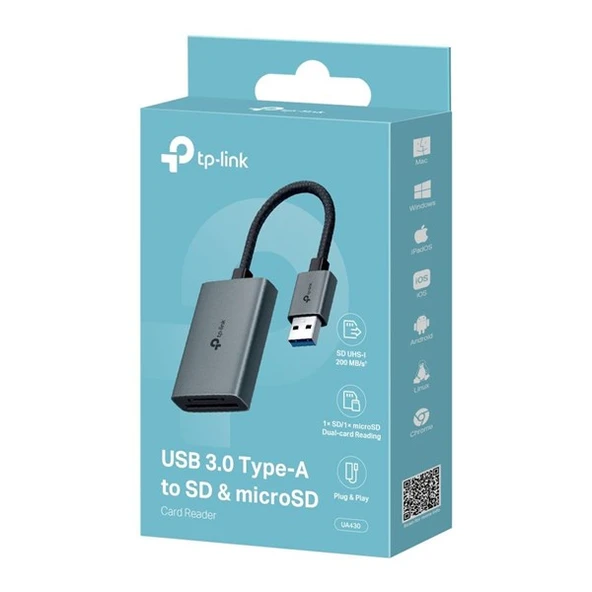 TP-LINK UA430 USB 3.0 Type-A'dan SD ve microSD 3.0 Kart Okuyucu - 9