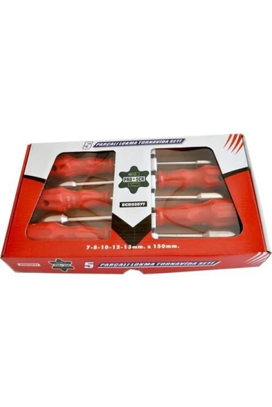 KUZGUN ONLİNE SHOP Pro-Scr 02677 Lokma Tornavida Seti 5 Parça
