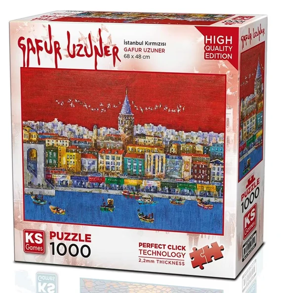 İstanbul Kırmızısı Puzzle 1000 Parça - 1