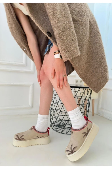KUZGUN ONLİNE SHOP Bej Süet Bot