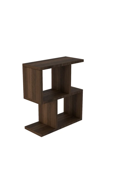 Kitaplıklı Yan Sehpa Ceviz - 5