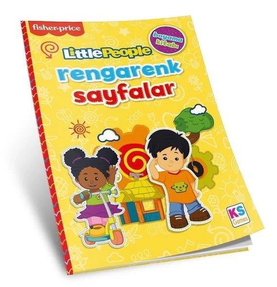 Little People Coloring Book Rengarenk Sayfalar Sarı - 1