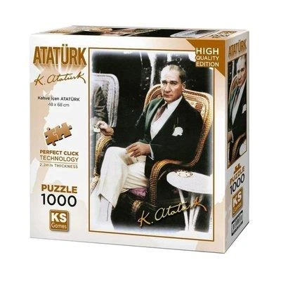 Kahve İçen Atatürk Puzzle 500 Parça