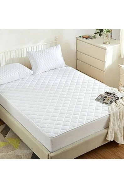KUZGUN ONLİNE SHOP Tek Kişilik Alez Seti Kapitoneli Tek Kişilik Yatak ve Yastık Koruyucu Alez