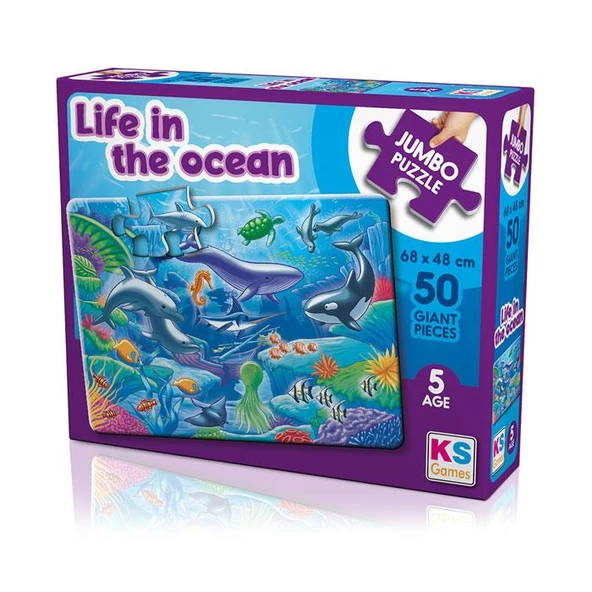 Life In The Ocean Jumbo Puzzle 50 Parça