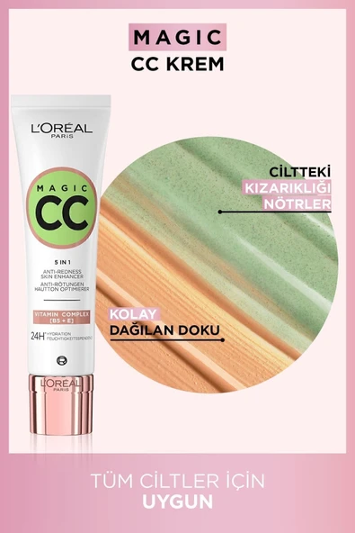 L'Oreal Paris Magic CC Kızarıklık Kapatıcı Krem 3600523724635 - 3