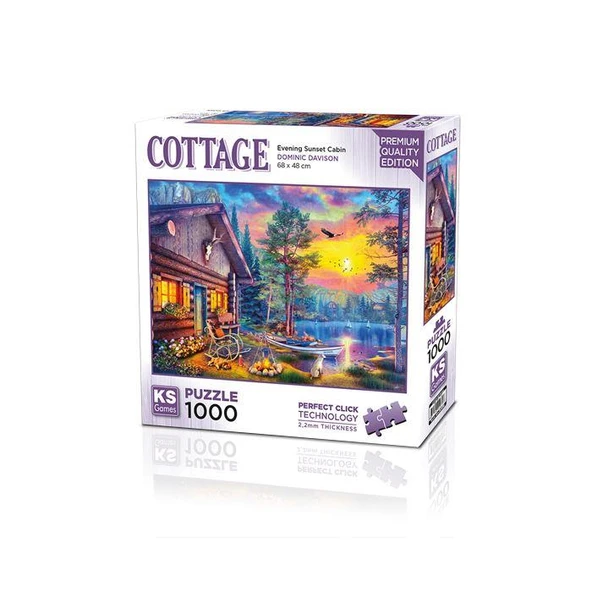 Evening Sunset Cabin Puzzle 1000 Parça ürün görseli
