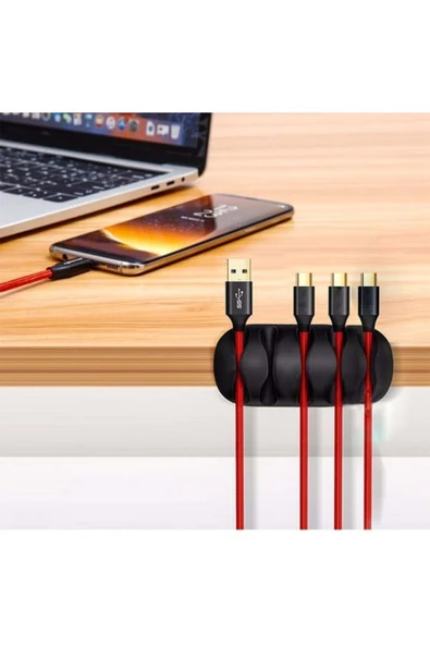 KUZGUN ONLİNE SHOP Kablo Kanalı 5 Kanallı Tutucu - 3 Adet