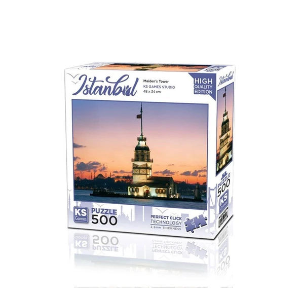 Kız Kulesi Gün İstanbul Puzzle 500 Parça - 1