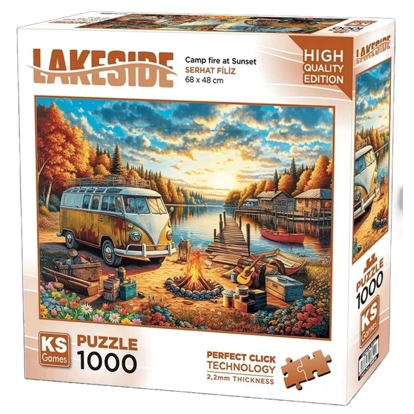 Vosvos Camp Fire At Sunset Puzzle 1000 Parça ürün görseli