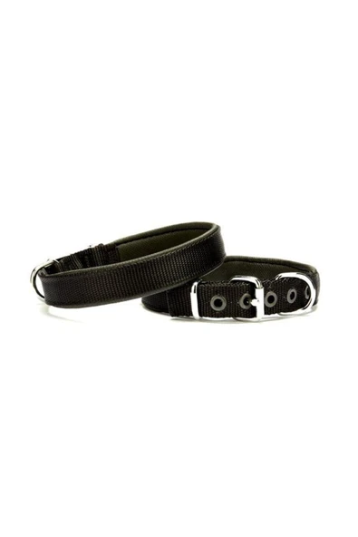 KUZGUN ONLİNE SHOP Dokuma Softlu Köpek Boyun Tasması 2 cm x 45 cm Siyah