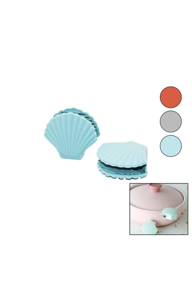 KUZGUN ONLİNE SHOP 2 PCS RENKLİ SİLİKONDENİZ KABUK - MİDYE MODELİTENCERE - TAVA TUTACAK ÇOK AMAÇLI (4767) - Lisinya