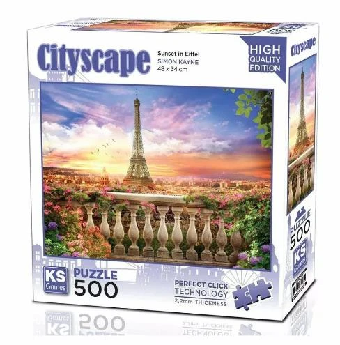 Sunset İn Eiffel Puzzle 500 Parça