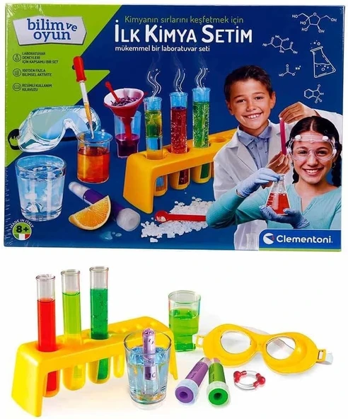 Clementoni İlk Kimya Deney Seti Renkli