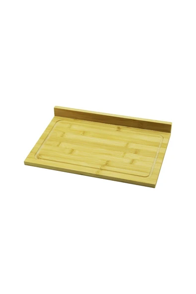 KUZGUN ONLİNE SHOP AHŞAP BAMBU KESİM PANOSU KANALLI - TEK KENAR YÜKSELTİ=3CM 24X35CM (4767) - Lisinya