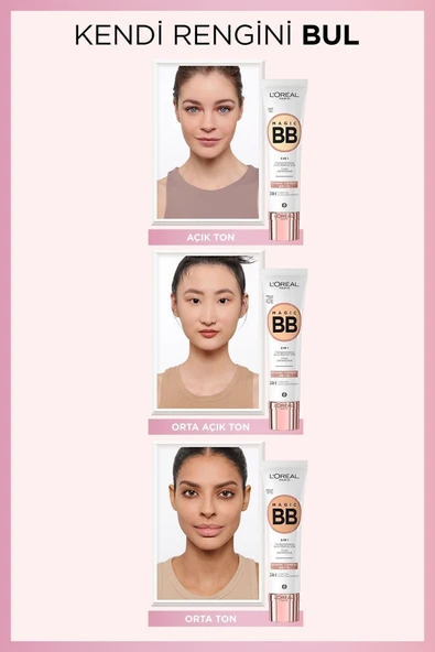 L'Oreal Paris Magic BB Renkli Nemlendirici Krem - Medium Light 3600523723577 - 6