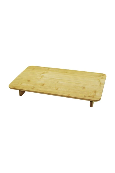 KUZGUN ONLİNE SHOP DİKDÖRTGENMİNİ SOFRA MODEL=30X50CM - Y:8CMAYAKLI BAMBU AHŞAP KESİM PANOSU (4767) - Lisinya