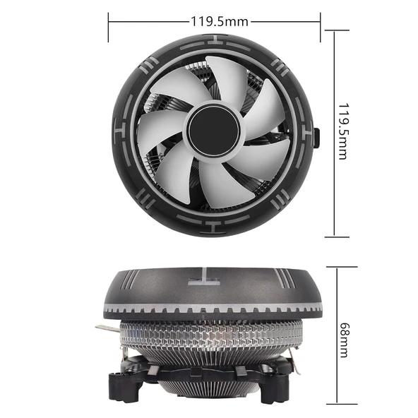 XASER CL-286 UFO RGB CPU FAN LGA 775/115X/1200/1700/AM2/AM3 İslemci Fanı - 5