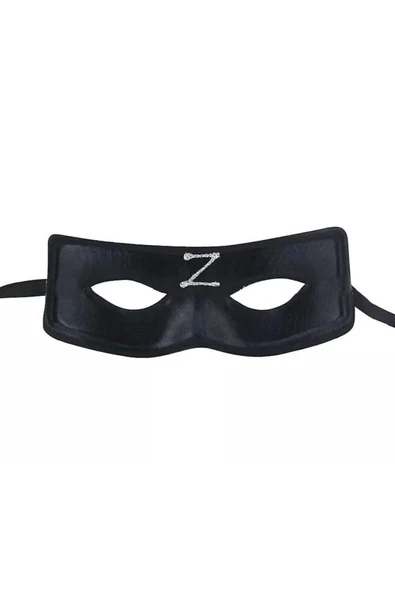 KUZGUN ONLİNE SHOP Zorro Maskesi Arkadan Lastikli Z Baskılı - Lisinya - 1