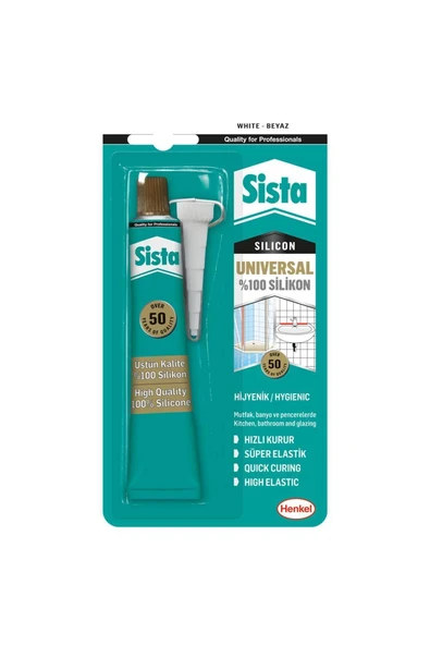 KUZGUN ONLİNE SHOP Sista Üniversal Silikon Tüp 50 Gr Beyaz - 1