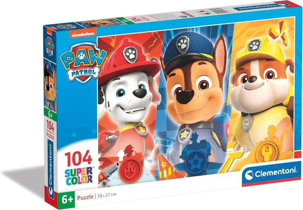 Clementoni 104 Parça Super Color Paw Patrol Puzzle 25769