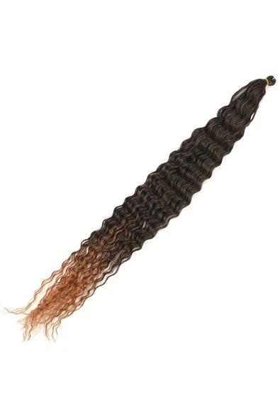 KUZGUN ONLİNE SHOP Rus Afro Dalgası Saç / Siyah / Bakır Ombreli