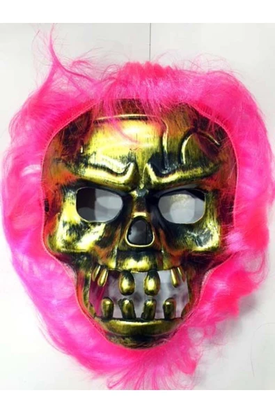 KUZGUN ONLİNE SHOP Cadılar Bayramı Pembe Saçlı Maske