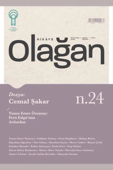 TDED YAYINLARI Olağan Hikaye (24. SAYI)