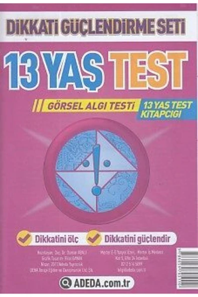 KUZGUN TİCARET Dikkati Güçlendirme Seti 13 Yaş Test