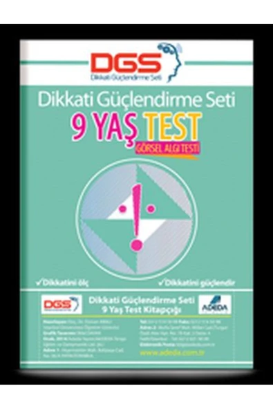 KUZGUN TİCARET Dikkati Güçlendirme Seti 9 Yaş Test - 1