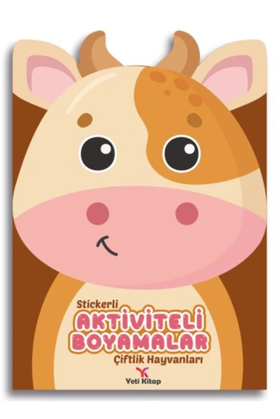 KUZGUN TİCARET Stickerli Aktivite ve Boyamalar Çiftlik Hayvanları