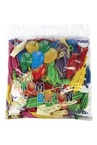 AFRODİT Punch - Büyük Balon 100 Parça