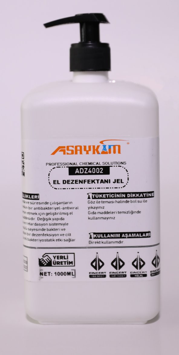 asaykim alkol bazlı JEL dezenfektan